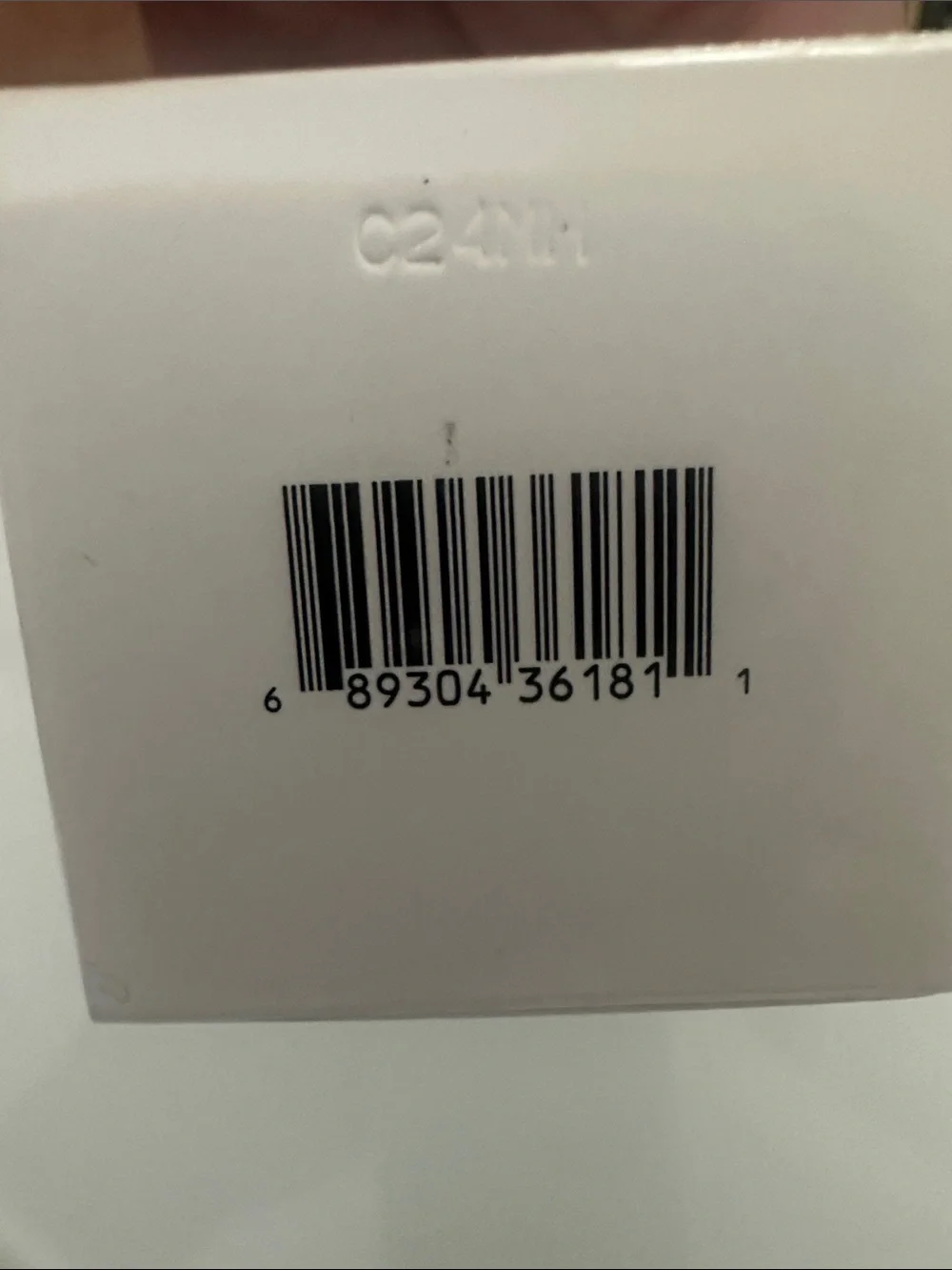Anastasia White Cosmetic Box with Black Barcode